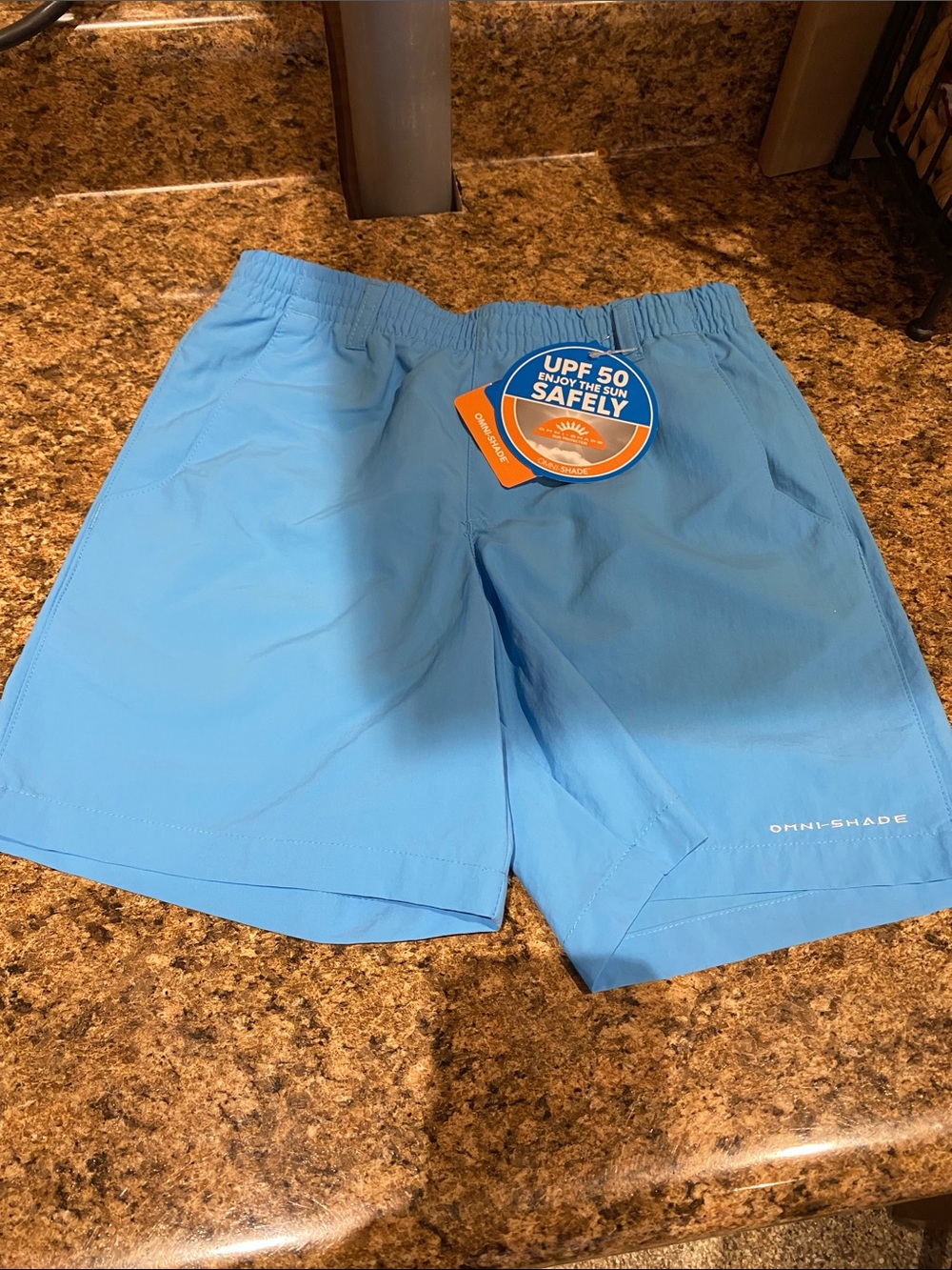 Columbia Light Blue Boys Swim Shorts